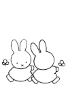 Miffy and Nina in the garden (book page 11)
